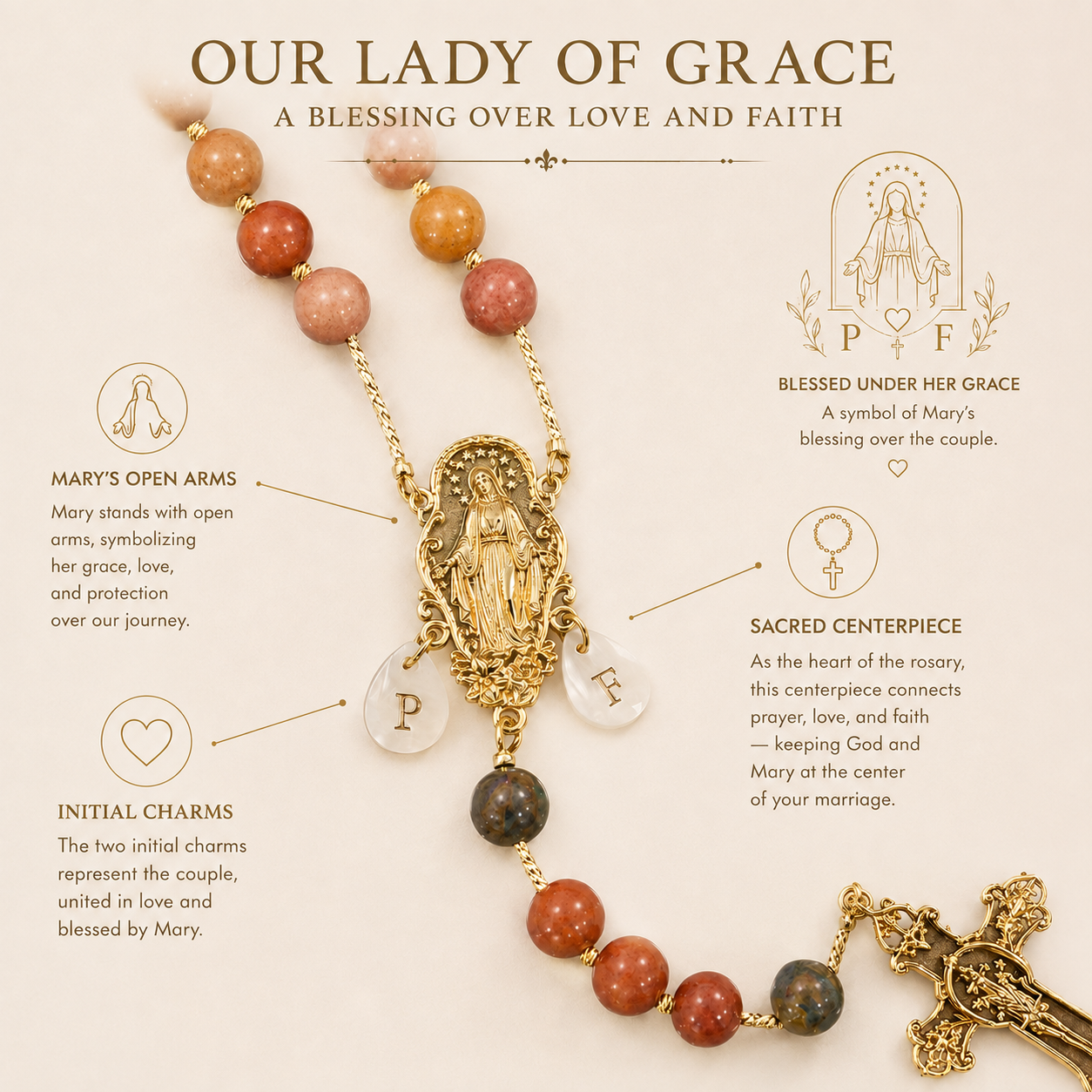 Couple Wedding Rosary Set