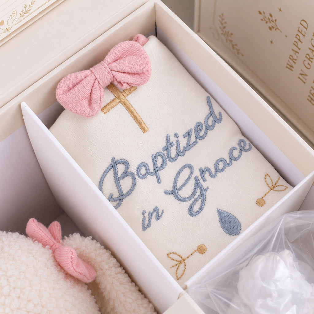 Premium Personalized Baptism Lamb Gift Set