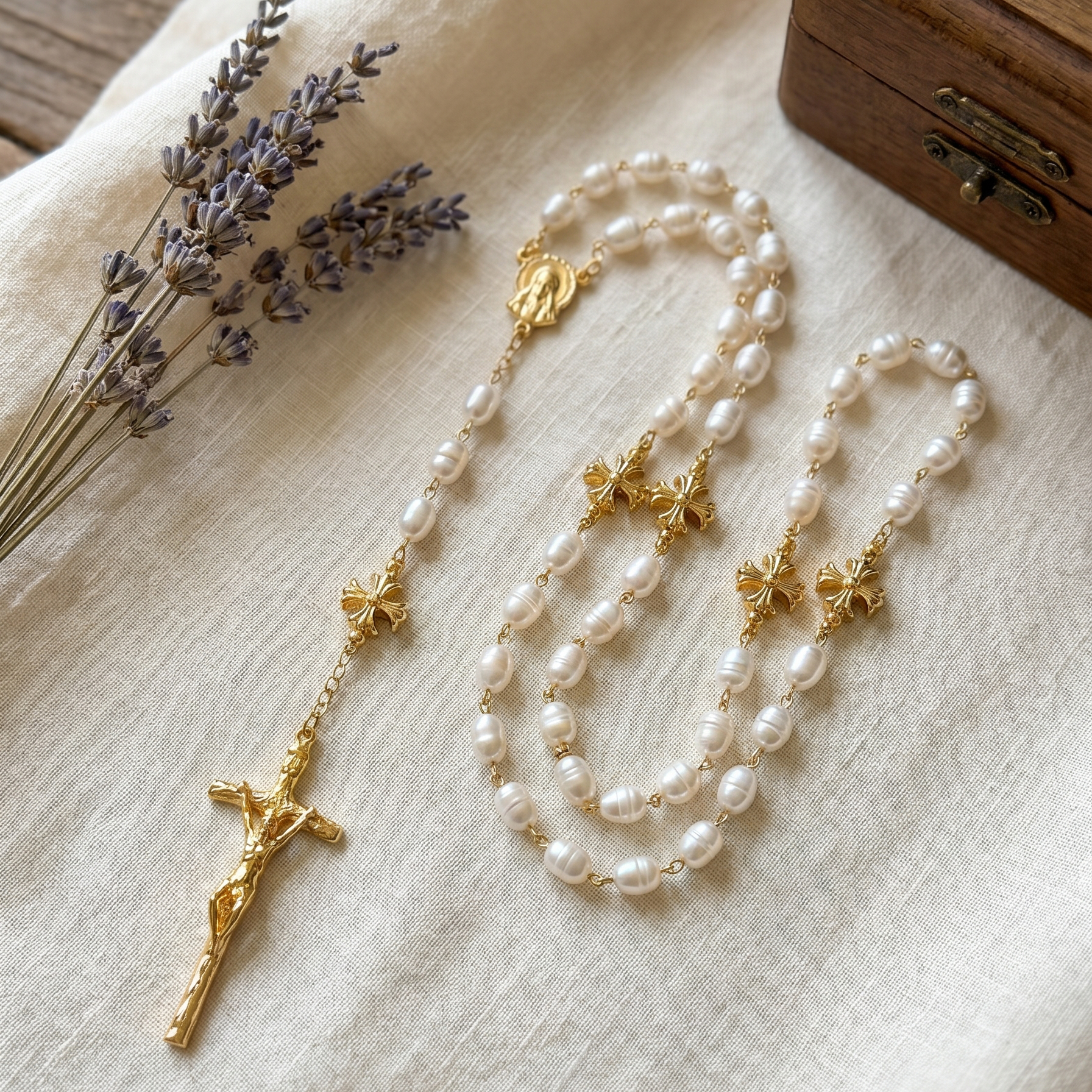 Freshwater Pearl Catholic Rosary
