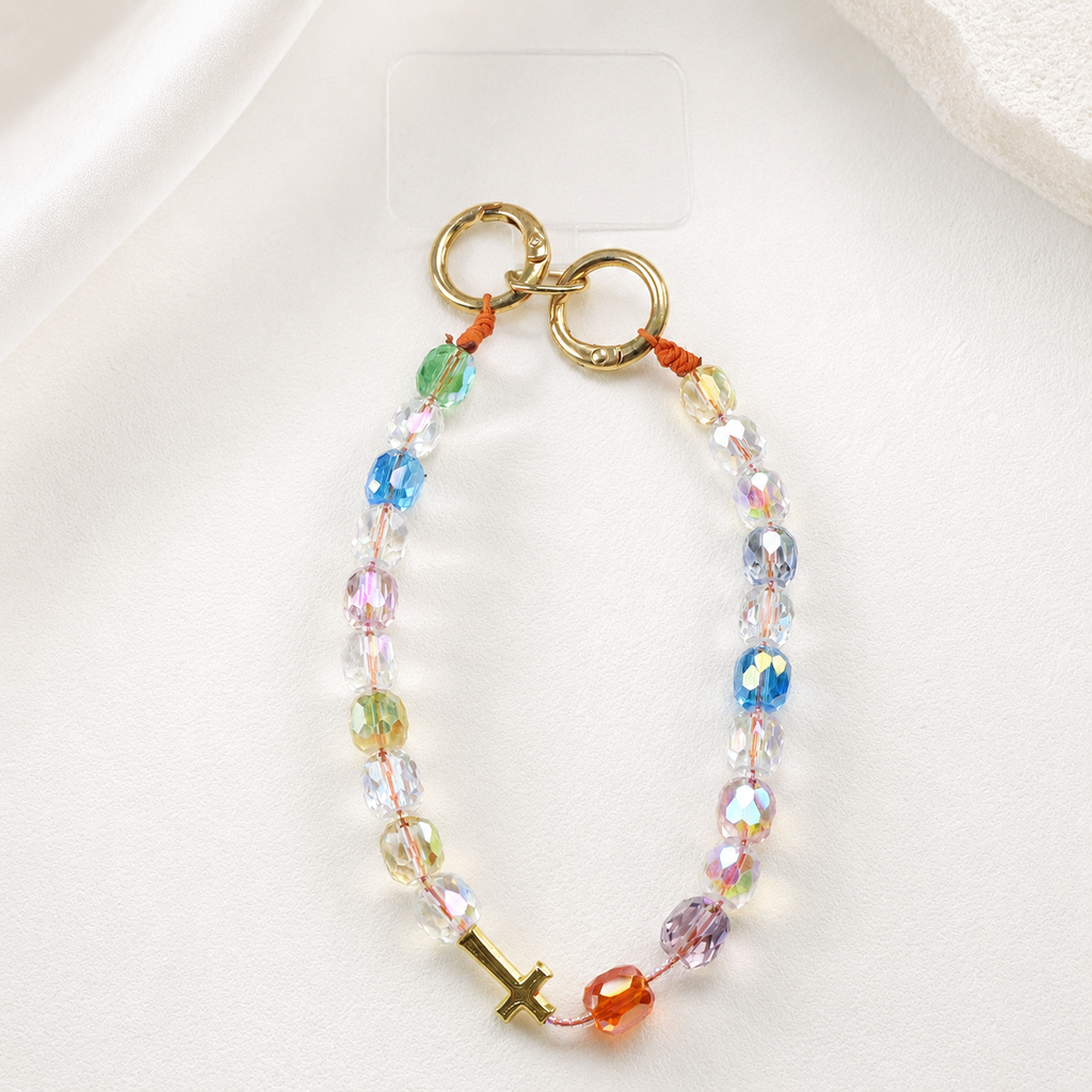 Crystal Catholic Phone Charm