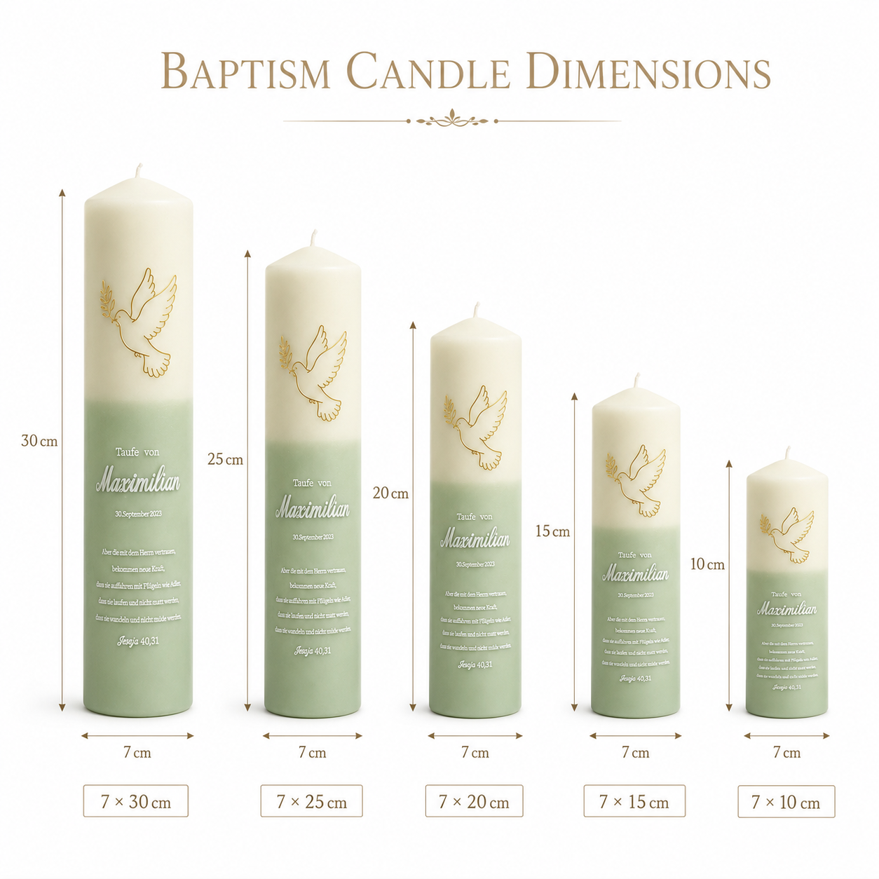 Personalized Baptism Candle