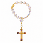 Pink Personalized Steering Wheel Rosary