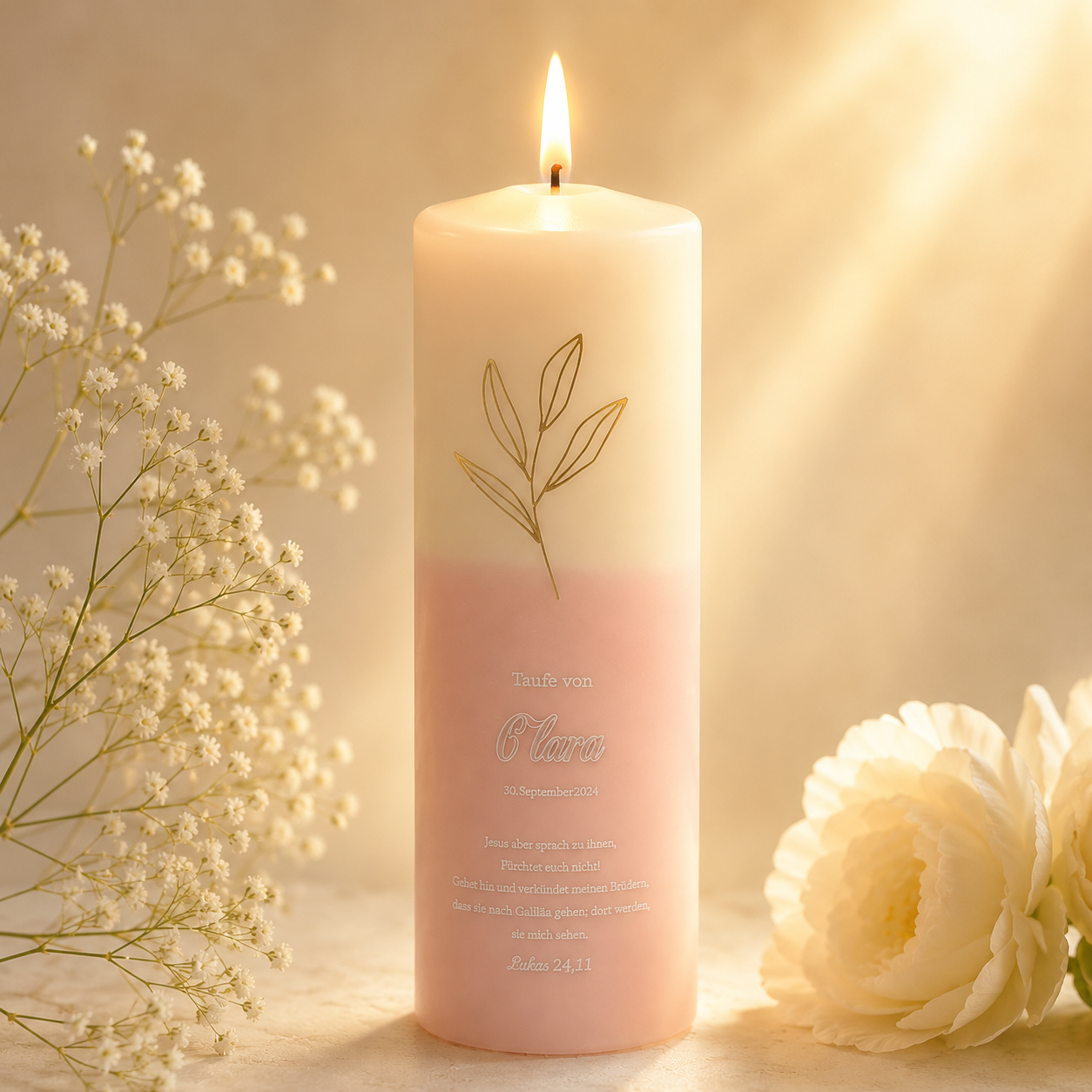 Personalized Baptism Candle