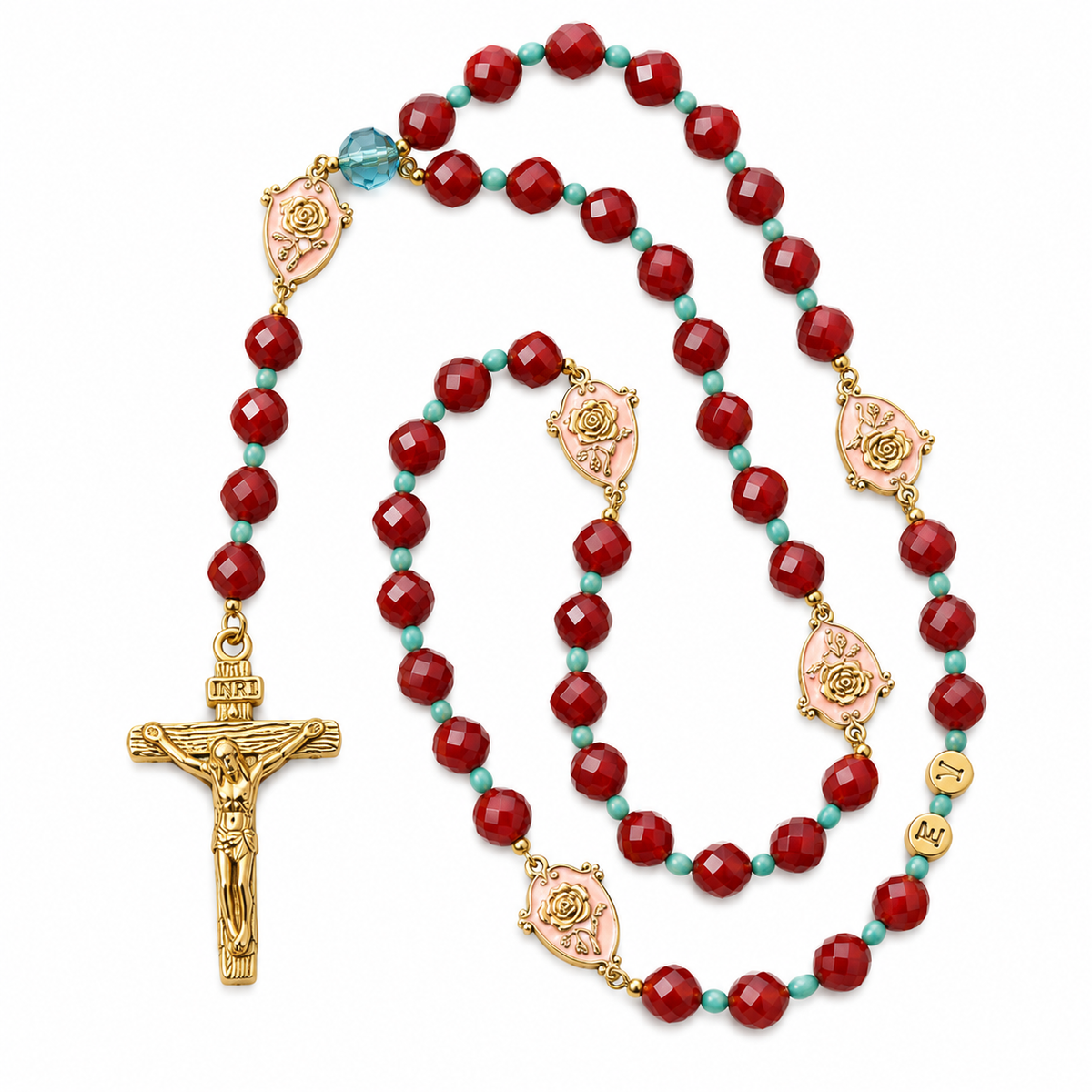 Red Rose Catholic Rosary