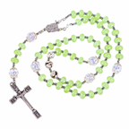 Green Crystal Catholic Rosary