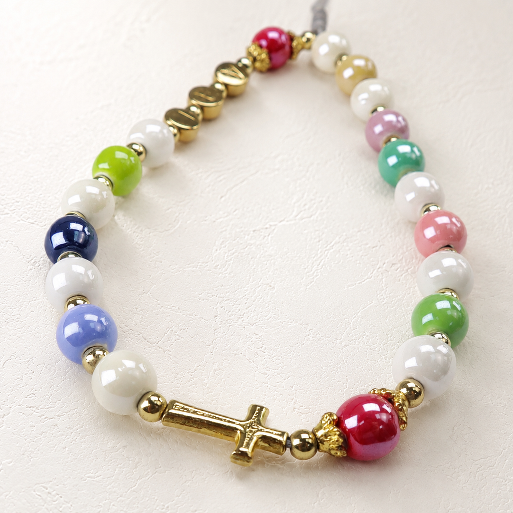 Crystal Catholic Phone Charm