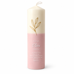 Olive Branch Personalized Baptism Candle