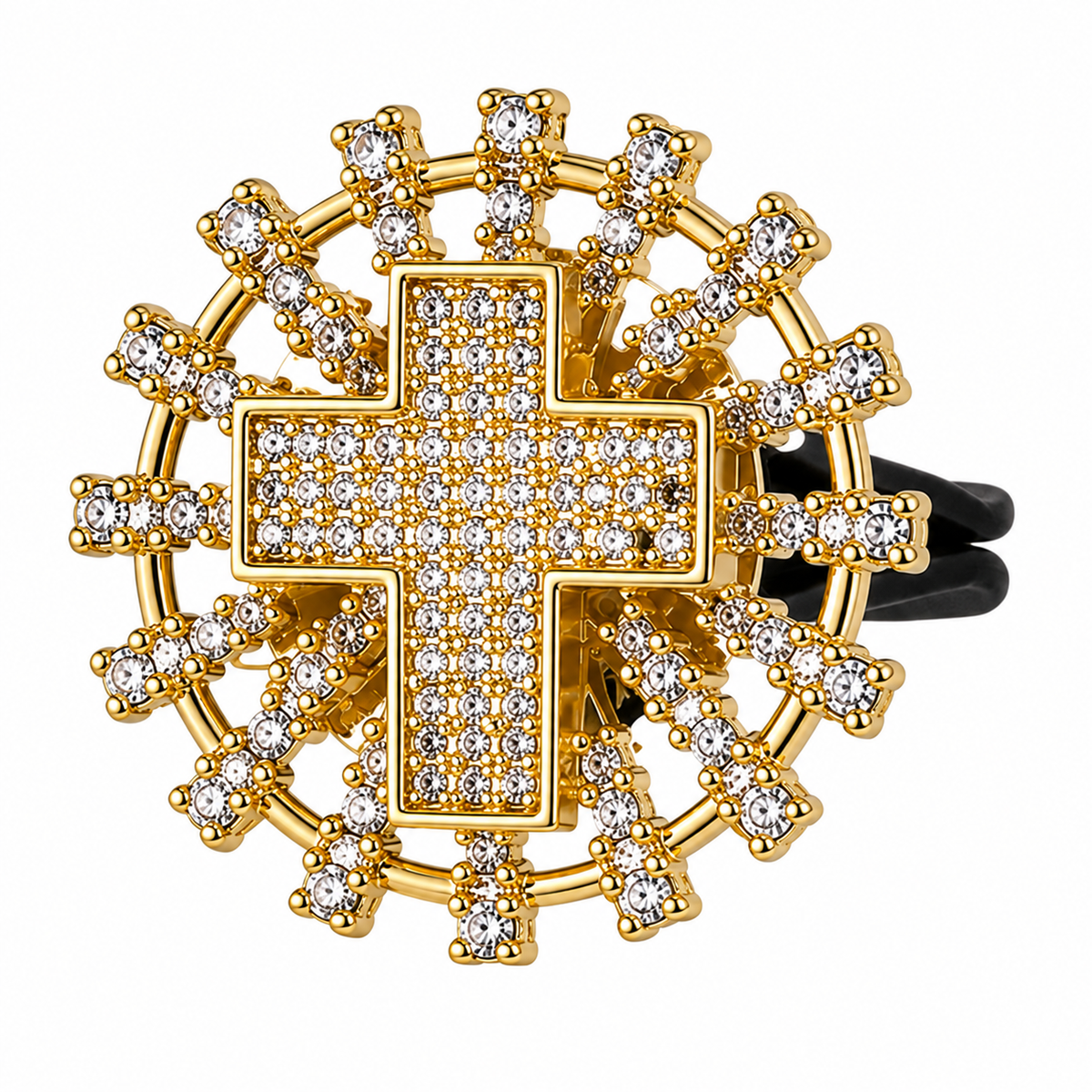Catholic cross car air vent clip religious accessory
