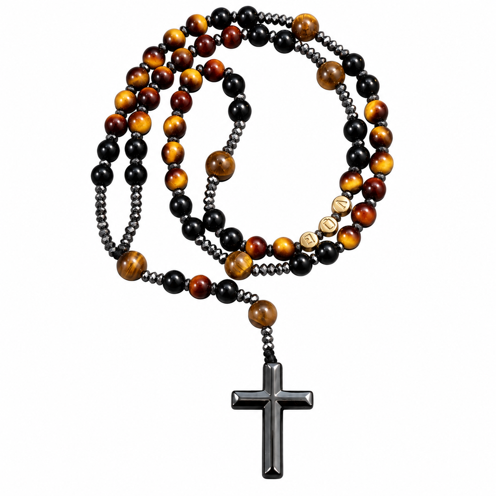Men's Black Catholic Rosary