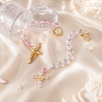 Catholic crystal charm accessories displayed as thoughtful faith gifts for women, girls, First Communion, and Confirmation.