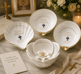 Personalized Porcelain Holy Water Bowl