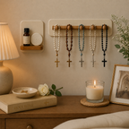 Prayer Corner Home Decor Set | Christian Faith & Meditation Display for Baptism Gifts, Prayer Space & Spiritual Reflection