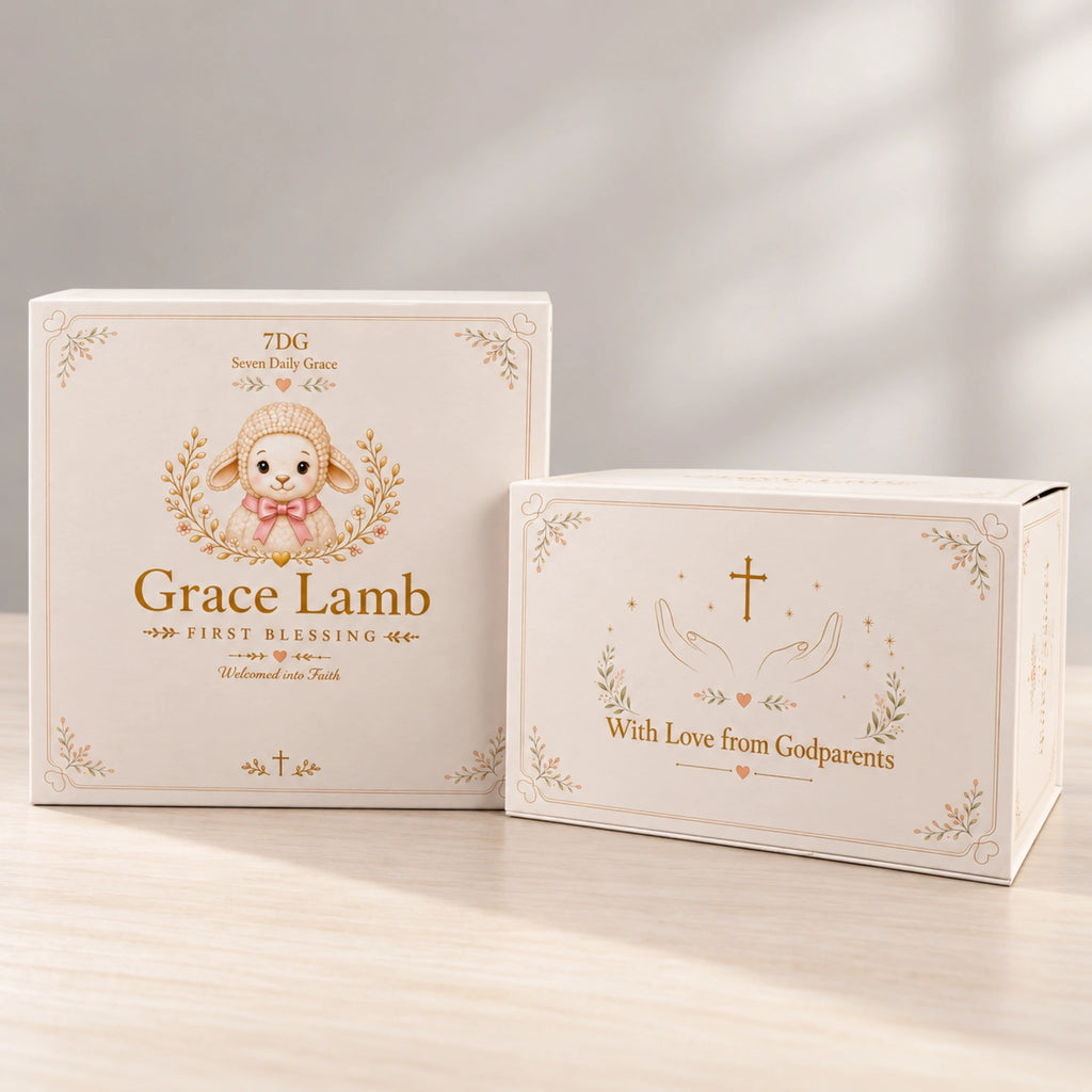 Premium Personalized Baptism Lamb Gift Set