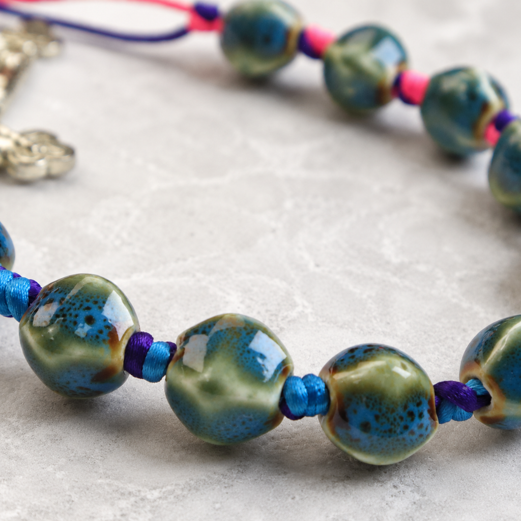 Ceramic Catholic Prayer Beads