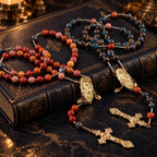 Bride and groom rosary set designed as a meaningful Catholic wedding gift, marriage keepsake, and prayer piece for couples.