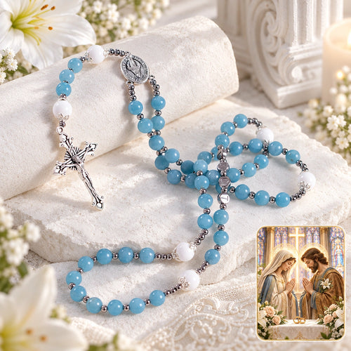 Blue Catholic Rosary