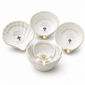 Personalized Porcelain Holy Water Bowl with Gold Rim – Baptism Font for Modern Spiritual Home Decor