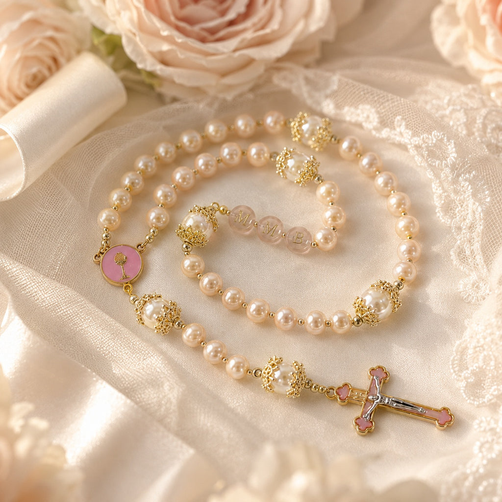 Personalized Rosary Product Display