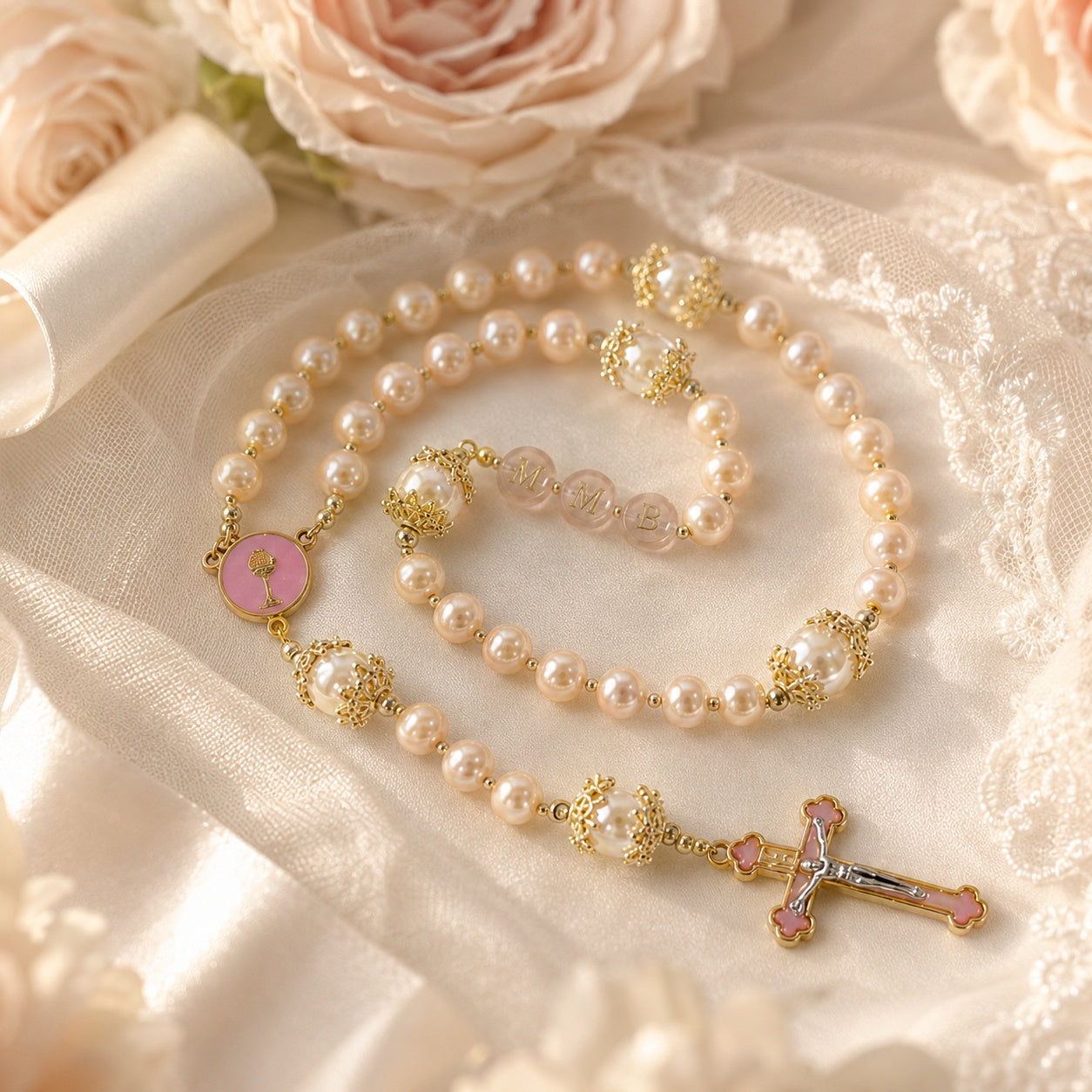 Personalized Rosary Product Display