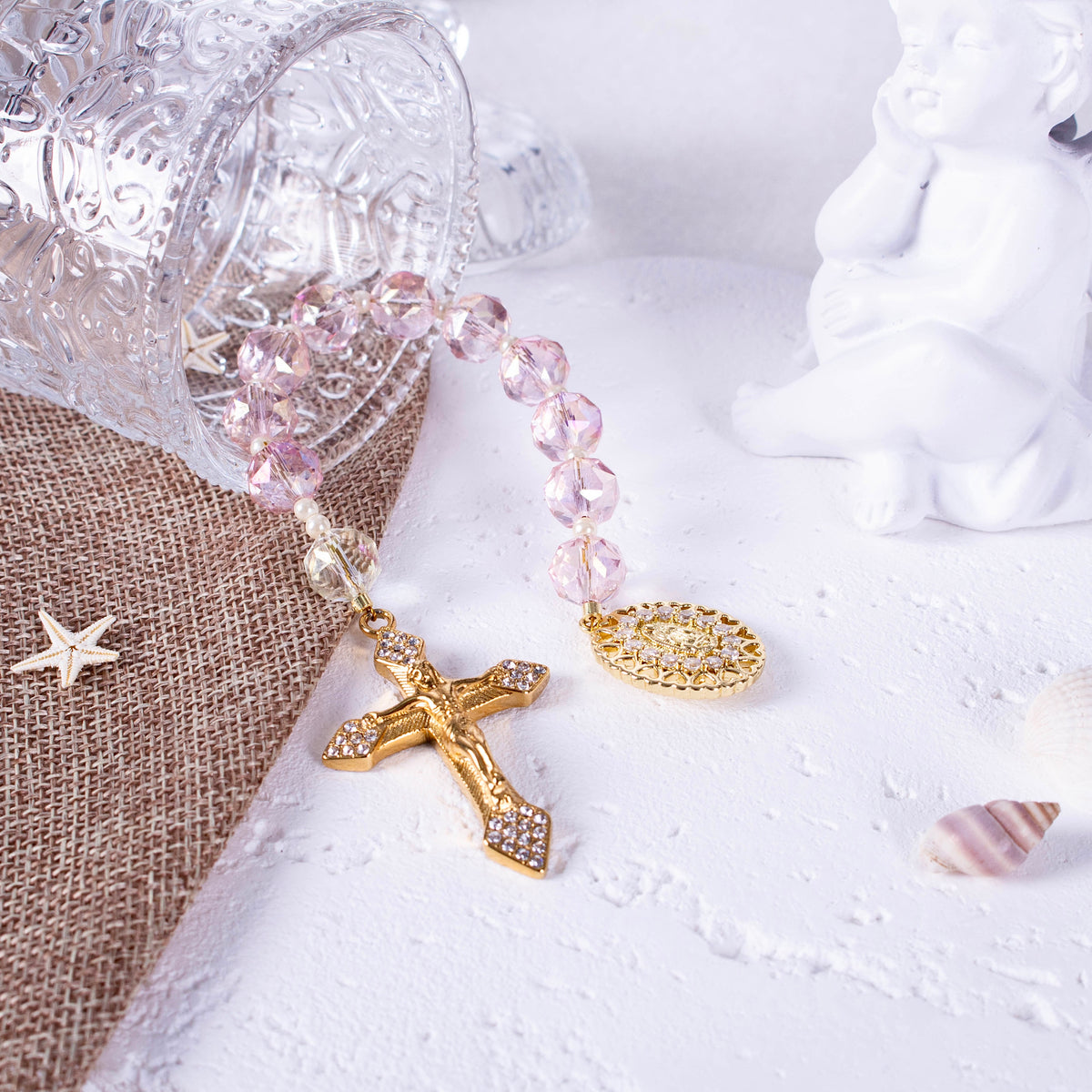 Crystal Catholic Prayer Beads