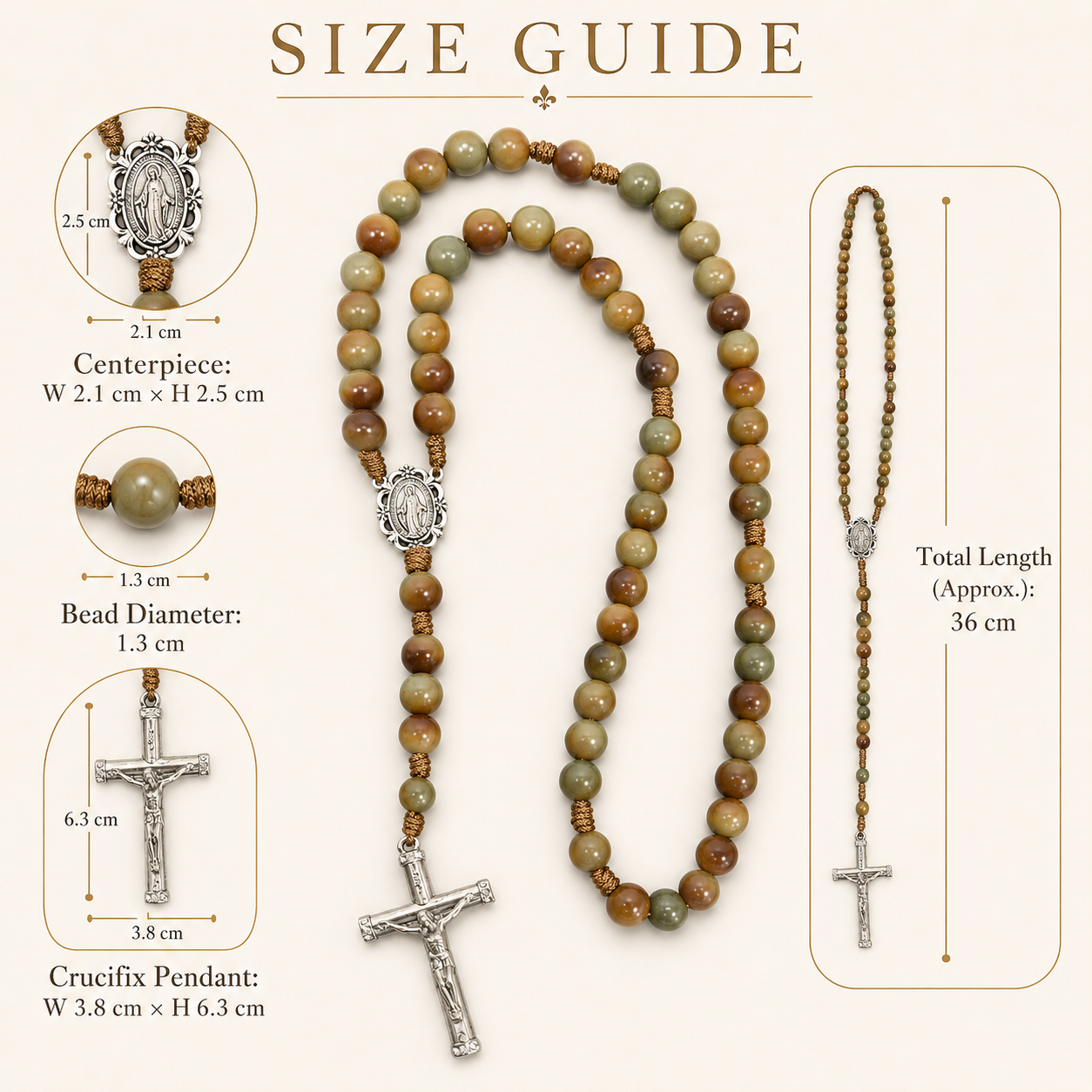 Men's Earth Tone Catholic Rosary