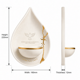 Sacred Holy Water Font dimensions: 220mm height x 160mm width x 12mm thickness