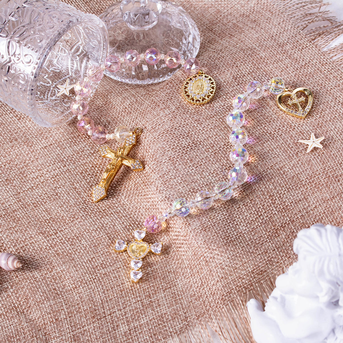 Crystal Catholic Prayer Beads