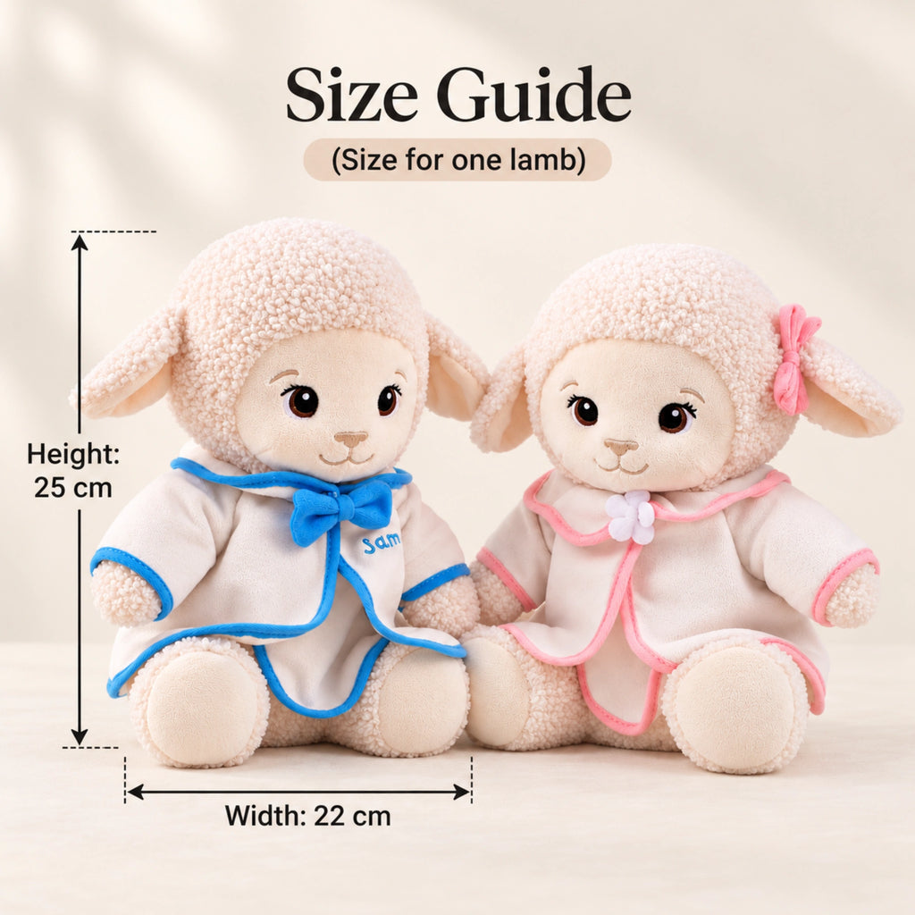 Premium Personalized Baptism Lamb Gift Set