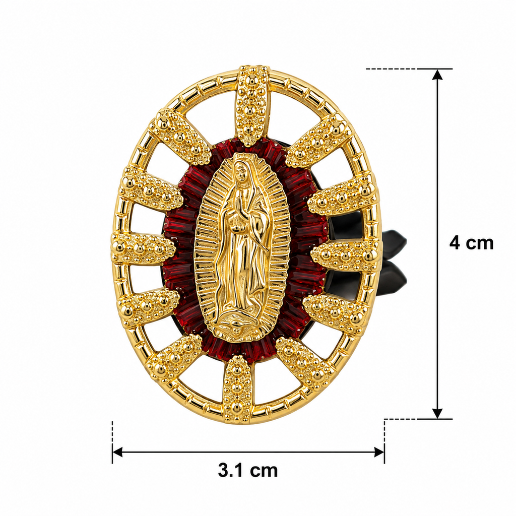 Red Virgin Mary Car Vent Clip