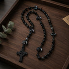 Men’s Black Catholic Wedding Rosary, Groom Rosary, Catholic Groom Gift, Black Prayer Beads, Wedding Keepsake