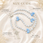 Something Blue Catholic Wedding Rosary, Bridal Bouquet Rosary, Blue Prayer Beads, Bride Gift, Marriage Keepsake