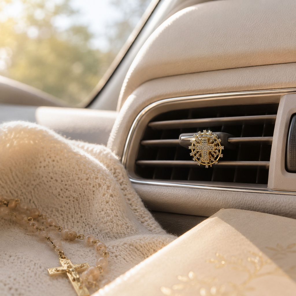 Catholic Car Air Vent Clip, Virgin Mary Car Decor, Religious Car Charm for Rearview or Vent, Christian Gift for Drivers