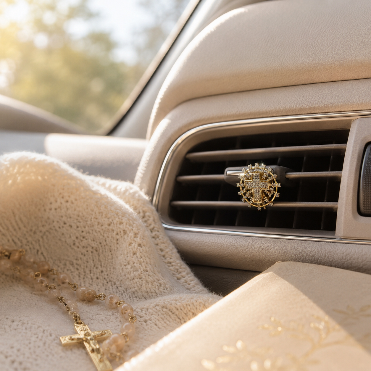 Catholic Car Air Vent Clip, Virgin Mary Car Decor, Religious Car Charm for Rearview or Vent, Christian Gift for Drivers