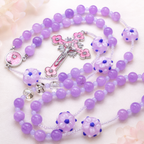 Lavender Floral Catholic Rosary