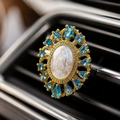 Catholic car air vent clip featuring Virgin Mary and cross-inspired designs, a meaningful religious car decor accessory for drivers