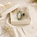 Catholic car vent clip gift for drivers, featuring Virgin Mary and cross designs as a meaningful faith-inspired car accessory