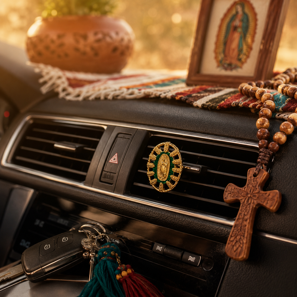 Virgin Mary Catholic Car Air Vent Clip