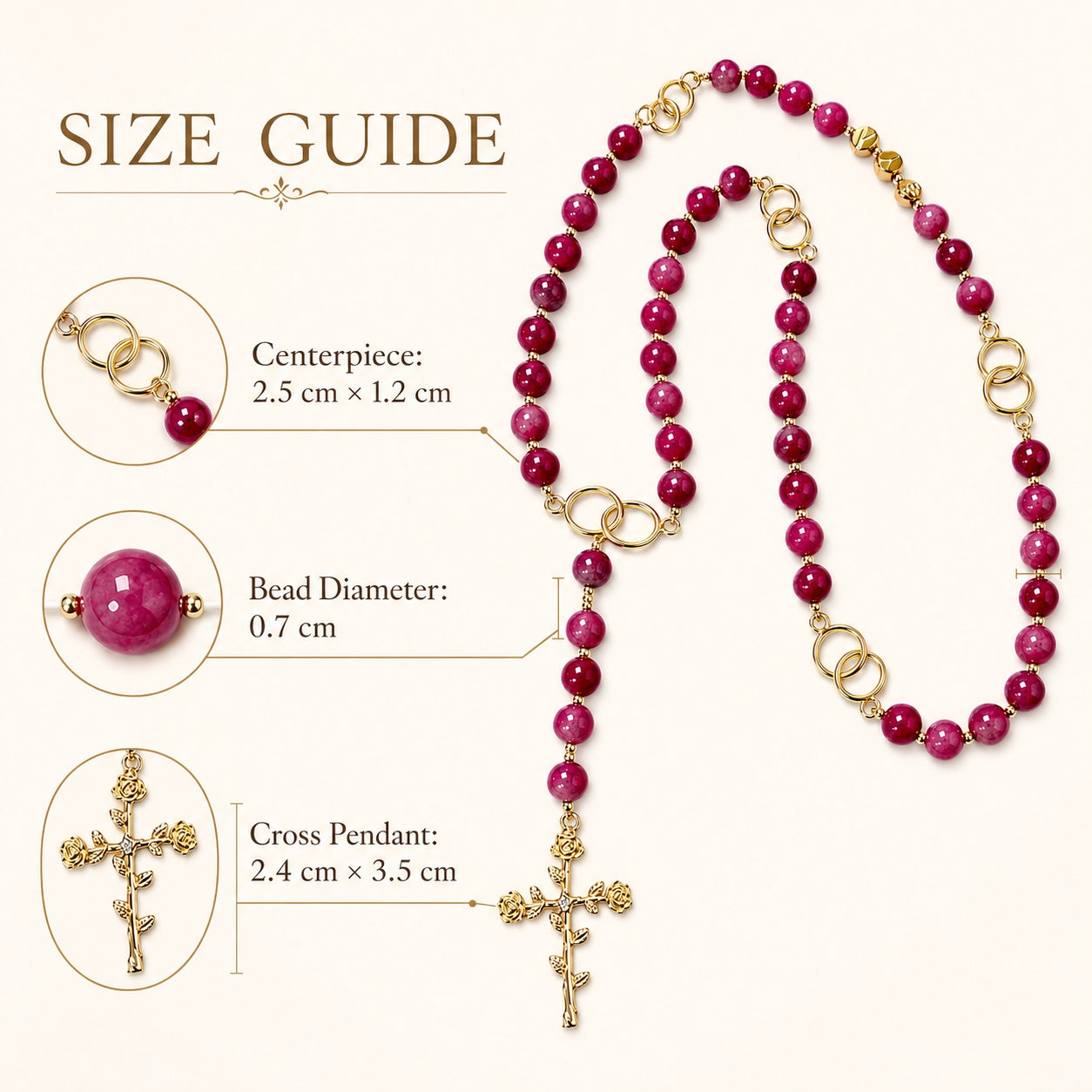 Natural Stone Catholic Rosary for Women, Handmade Gemstone Rosary Beads, Elegant Prayer Beads, Feminine Christian Faith Gift