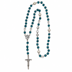 Blue Bead Catholic Rosary