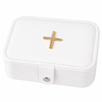 Cross keepsake box for storing small religious mementos