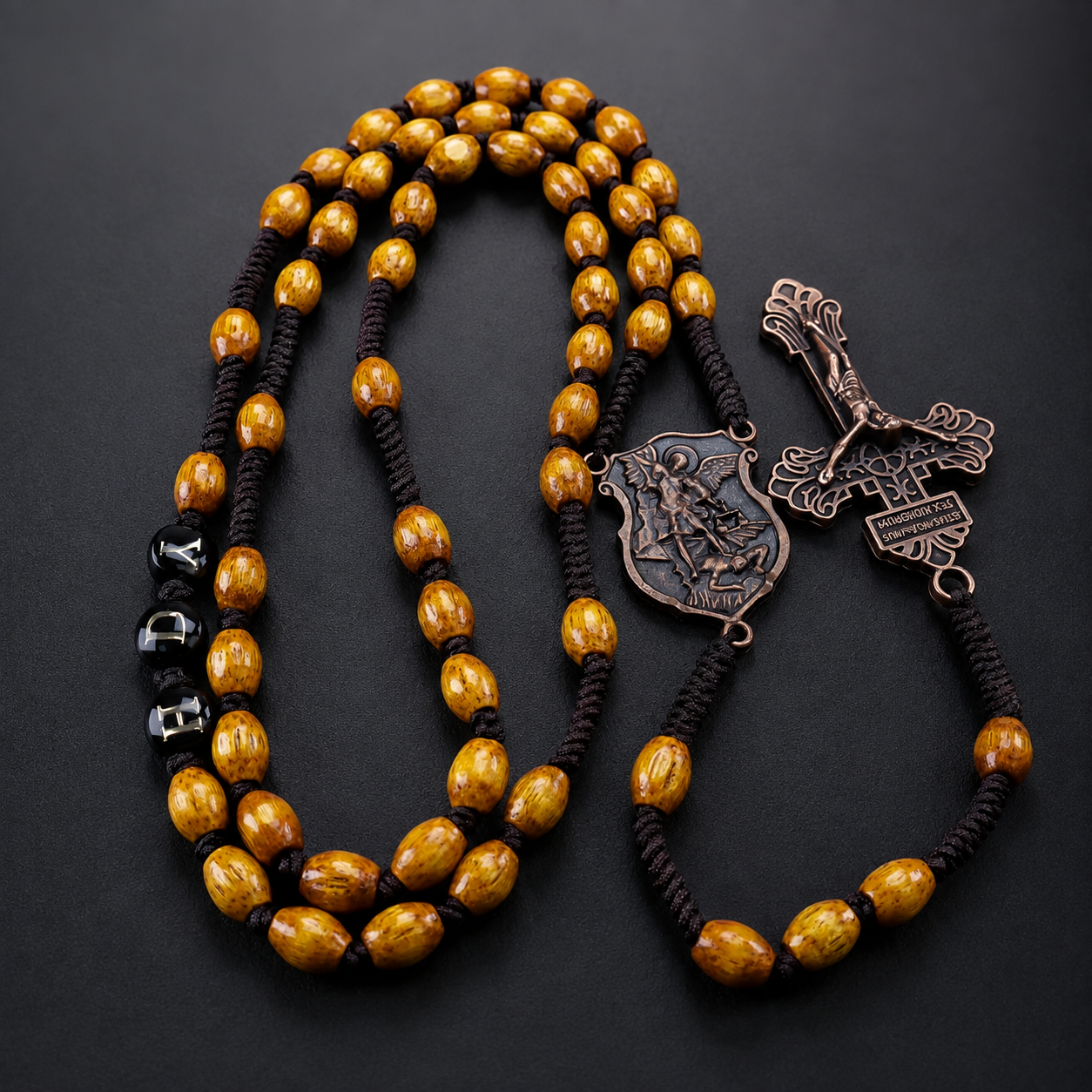 Men's Wooden Catholic Rosary