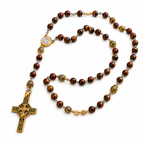 Rosario católico de ámbar celta