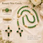 Emerald Green Catholic Wedding Rosary, Bridal Bouquet Rosary, Bride Prayer Beads, Religious Wedding Gift, Marriage Keepsake