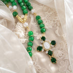 Emerald Green Catholic Wedding Rosary, Bridal Bouquet Rosary, Bride Prayer Beads, Religious Wedding Gift, Marriage Keepsake