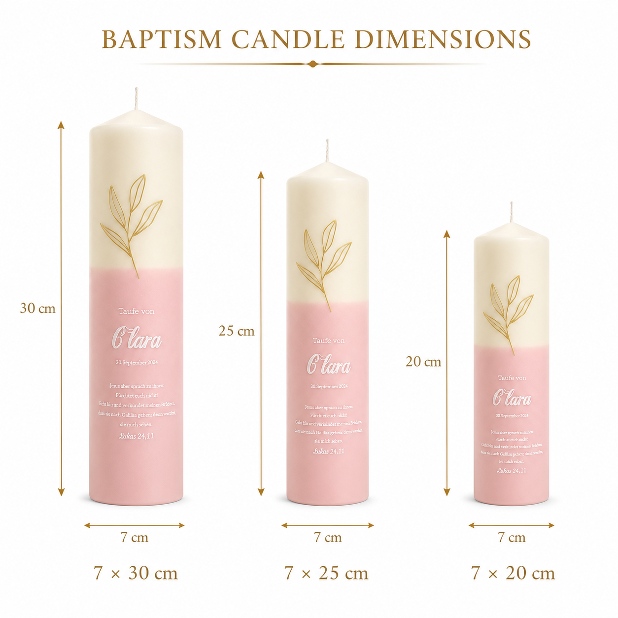 Personalized Baptism Candle