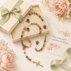 Elegant personalized rosary for women, a meaningful Catholic prayer gift for her, godmother gift, Confirmation gift, or faith keepsake