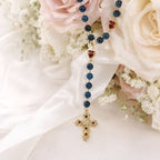 Catholic Wedding Rosary, Bridal Bouquet Rosary, Something Blue Wedding Gift, Personalized Marriage Keepsake, Bridal Prayer Beads