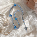 Something Blue Catholic Wedding Rosary, Bridal Bouquet Rosary, Blue Prayer Beads, Bride Gift, Marriage Keepsake