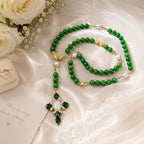 Emerald Green Catholic Wedding Rosary, Bridal Bouquet Rosary, Bride Prayer Beads, Religious Wedding Gift, Marriage Keepsake