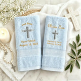 Personalized Baby Christening Towels,Custom Embroidered Baptism Gift,Perfect Personalized Gift for Baptism & Baby Showers